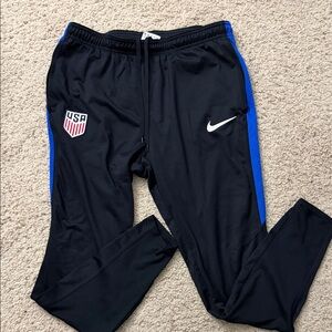 Nike Team USA Soccer Black and Blue Joggers